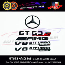 GT63S AMG V8 BITURBO 4MATIC+ Star Emblem Black Badge Combo Set Mercedes X290 picture