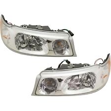 Headlight Set For 1998-2002 Lincoln Town Car Left and Right Headlamp With Bulb picture