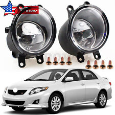 New Pair Of Fog Lights Lamps Front Bumper RH LH For Toyota Corolla 2009-2016 US picture