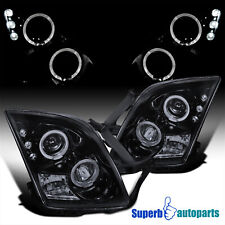 Fits 2006-2009 Ford Fusion LED Halo Rim Projector Headlights Glossy Black Smoke picture