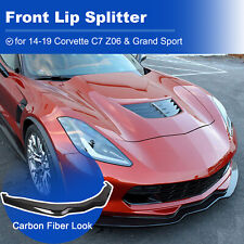 For 2014-2019 Corvette C7 Stage 2 Front Bumper Lip Splitter Carbon Fiber Look picture