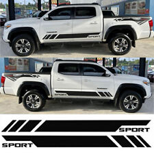 Glossy Black Sport Racing Side Fender Stripe Stickers Decal For Toyota Tacoma picture