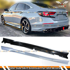 For 2018-22 Honda Accord Yofer Sonic Grey Pearl Add-on JDM Side Skirt Extensions picture