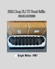 2024 Jeep Wrangler JL/ Gladiator JT Front Grille - Bright White Color Matched picture