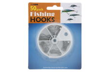 50 Fishing Hooks in Divided Case with Rotating Lid, 20 Lrg, 20 Med & 10 Small picture