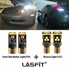 Lasfit T15 921+T10 168 LED Reverse Backup Front Side Marker Light White Amber picture