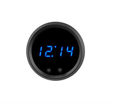 Clock 52 mm Digital Auto Gauge Black Face Black Rim Made In USA 12 / 24 V picture