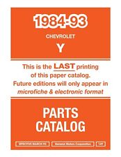 1984 - 1993 Chevrolet Y Corvette Parts & Illustration Catalog Set picture