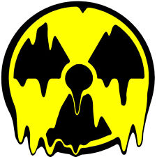 Nuclear Radiation Symbol Decal - Nuke Meltdown Sticker - Choose Color Size picture