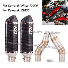 Exhaust Mid Pipe + Muffler Left & Right For Kawasaki Z1000 Ninja 1000 2010~2023 picture