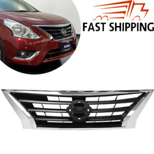 Chrome With Black Front Grille Upper Bumper Grill For Nissan Versa 2015-2019 picture
