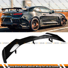 FOR 2016-2023 CHEVY CAMARO ZL1 1LE STYLE LT RS SS GLOSS BLACK TRUNK SPOILER WING picture