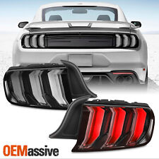 For 15-23 Ford Mustang Full LED Running Sequential Signal Black Clear Tail Light picture