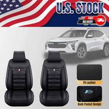 2x For Chevrolet Trax LT LS Black Front Seat Cover Protector PU leather LH & RH picture