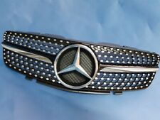 NEW CHROME DIAMOND BLACK FRONT GRILLE FOR 2002-2006 MERCEDES BENZ R230 SL-CLASS picture
