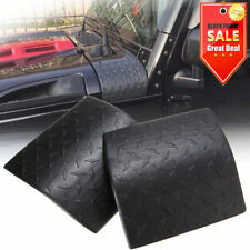 2X Black Cowl Body Armor Cover Diamond Plate Trim For 07-17 Jeep Wrangler JK hc picture