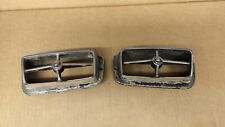 1969-70 Shelby Mach 1 Cougar Front Parking/Turn Signal Lamp Lens & Bezel Pair picture
