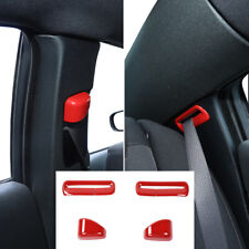 4pcs Red Seat Safety Belt Button Decor Cover for Dodge Charger 2011+ Accessories picture