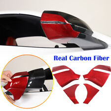 For C8 Corvette Z51 Z06 Coupe 20+ Red Carbon Fiber Side Mirror Cover Lower Base picture