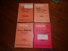 4xGenuine OE Factory Toyota 1980s Body,Chassis,Engine,Trans.Tercel RepairManuals picture