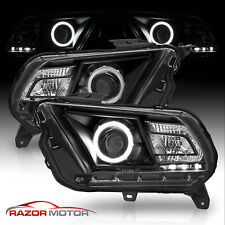 Fit 2010-2014 Ford Mustang Black Housing Halo  LED Projector Headlights picture