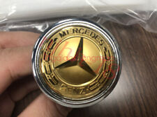 Gold FOR Mercedes Benz Bonnet Badge Hood Emblem Sticker C E Class 44mm w204 W211 picture