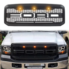 Matte Black Raptor Grill w/LED Grille For 2005-2007 Ford F250 F350 Super Duty picture