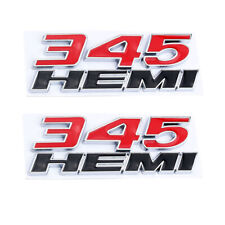 2PCS Black Red 345 HEMI For Dodge Ram Cherokee 3D Badge Emblem Nameplate picture