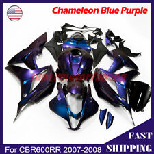 Chameleon Fairing Kit for Honda CBR600RR 2007-2008 Blue Purple Painted ABS Body picture