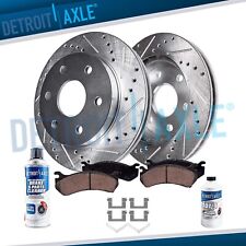 350mm Front Drilled and Slotted Rotors + Brake Pads for Nissan Armada Titan picture