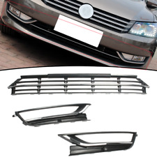 Fits 2012-15 VW Passat B7 Sedan Front Bumper Lower Grille + Foglight Grill Cover picture