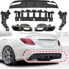C63 Style Rear Diffuser Lip For Mercedes Benz W205 C300 C350 AMG-Line 2014-2021 picture