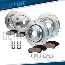 8pc Front Rear Drilled Brake Rotors and Brake Pads Kit for 2015 - 2020 Acura TLX picture