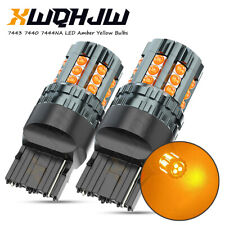 2x 7443 7440 LED Turn Signal Light Bulb Amber For 2014-2020 Chevy Silverado 1500 picture