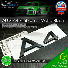 Audi A4 Matte Black Emblem 3D Rear Trunk Lid Badge OEM S Line Logo Nameplate picture