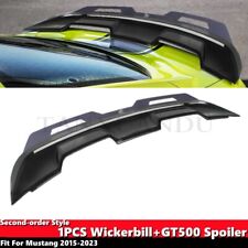 NP Designs 1PCS Wickerbill + GT500 Spoiler Wing For FORD Mustang 2015-2023 PMMA picture