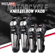 WOSAWE MOTORCYCLE KNEE ELBOW PADS OFF-ROAD SHIN GUARDS PROTECTOR STAINLESS STEEL picture