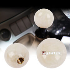 Universal BRIDE Pearl White Round Ball Manual Gear Shift Knob Shifter Lever Head picture