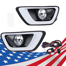 FIT FOR 2015-19 CHEVY COLORADO LENS FRONT FOG LIGHT W/CHROME TRIM BEZEL+SWITCH  picture