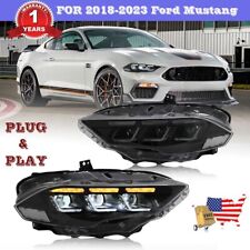 LED Front Lamps Fit For 2018-2023 Ford Mustang Head Lights Turn Signal Assembly picture