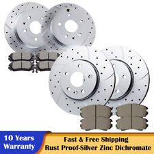 Front Rear Drilled Rotors Brake Ceramic Pads for GMC Terrain Chevrolet Equinox picture