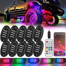 10x Pods RGB LED Rock Lights Kit Underbody Neon Music For Ford F-150 F-250 F-350 picture