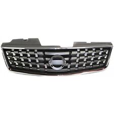 Grille For 2007-2008 Nissan Sentra Chrome Shell w/ Black Insert Plastic picture