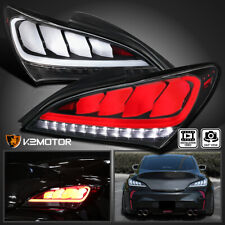 Black Fits 2010-2016 Hyundai Genesis Coupe LED Sequential Signal Tail Lights picture