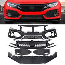 Type R Style Front Bumper Cover Kit Fit For 2016-2021 Honda Civic Sedan Coupe  picture