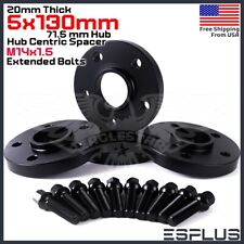 4Pc 20 mm Thick HUB CENTRIC WHEEL SPACER 5X130 CB 71.5mm 14x1.5 FIT Porsche Audi picture