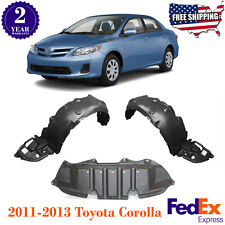 Front Fender Liners + Engine Splash Shield For 2011-2013 Toyota Corolla picture