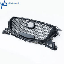 For 2017 2018  Mazda 3 Front Bumper Upper Grille Black ABS Honeycomb Trim Grill picture