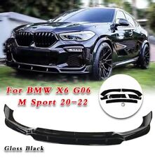 For BMW G06 X6 M Sport 2020-2023 Painted Black Front Bumper Lip Splitter Spoiler picture