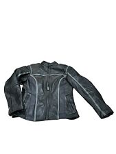 Unik Premium Women’s L Genuine Leather Jacket Motorcycle Biker Removable Lining picture